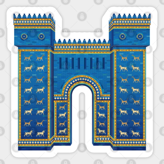 Ishtar Gate original Sticker by Dingir ENKI